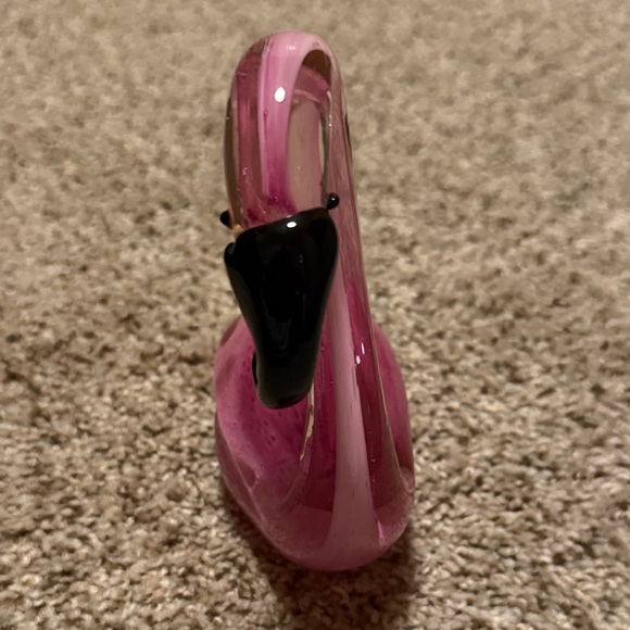 Hobby Lobby Pink and Black Glass Flamingo Decor - Picture 4 of 16